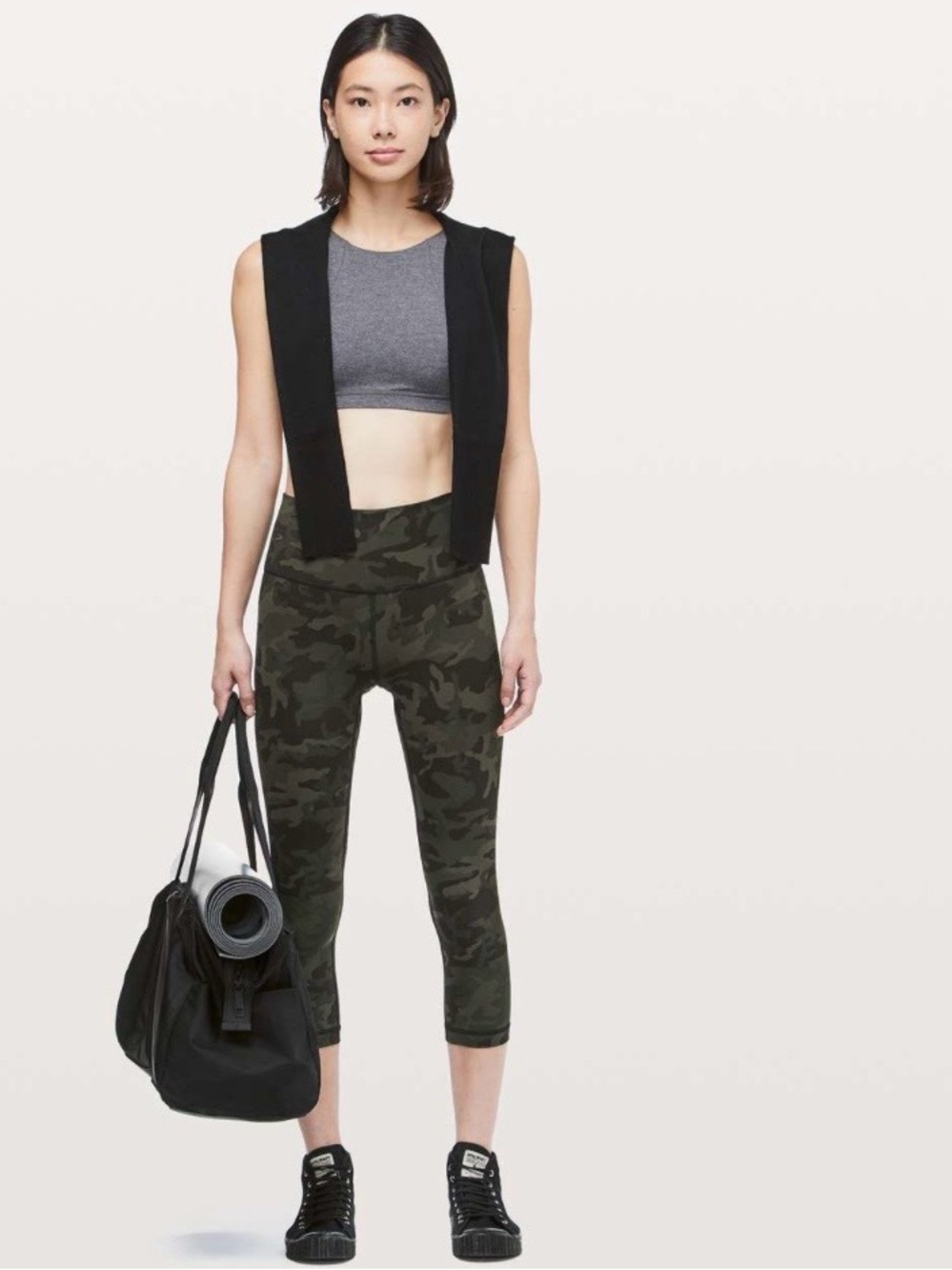 Lululemon Wunder Under Crop High-Rise Capri Leggings Full On Luxtreme Green Sz 4
